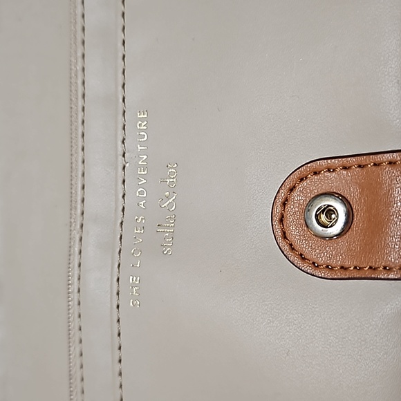 Stella & Dot Brown Checkbook Charge Card Coin Wallet #P-19 - Picture 5 of 14